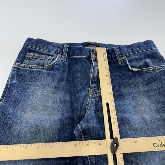 J.Lindeberg Jeans Mens 32 x 30 Blue Jay Slim Fit Distressed Denim Grunge - Picture 6 of 8